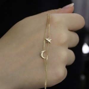 İkili Ay Yıldız Bileklik