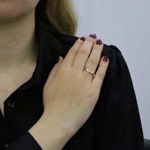 Bombeli 4mm Sarı Alyans (KADIN)