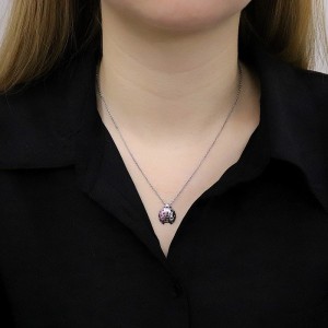 Pırlanta Uğur Böceği Kolye