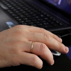 Bombeli 2mm Rose Alyans (Erkek)