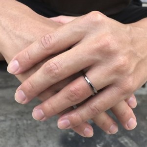 Bombeli 2mm Beyaz Alyans (Erkek)