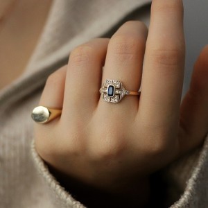 Navy Blue Maze Yüzük