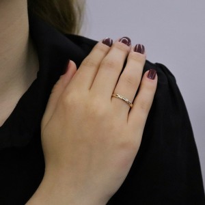 Bombeli 2mm Sarı Alyans (KADIN)