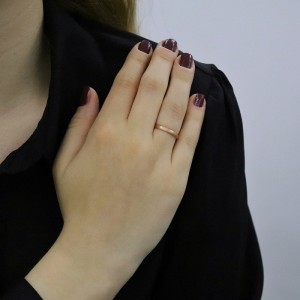 Bombeli 2mm Mat Rose Alyans (KADIN)