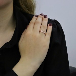 Bombeli 4mm Rose Alyans (KADIN)