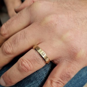 Screwed 4mm Sarı Alyans (ERKEK)