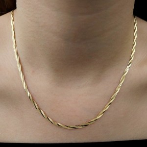 İtalyan Ezme Örgü Zincir 3mm