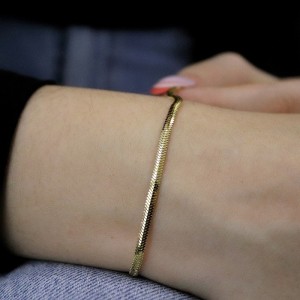 14 Ayar İtalyan Bombeli Bileklik 3mm