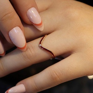 Kırmızı Mineli Pırlanta Yüzük