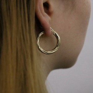 Striped Middle Halka Küpe